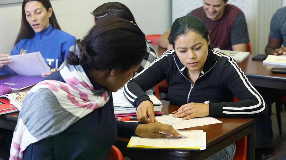 students in class